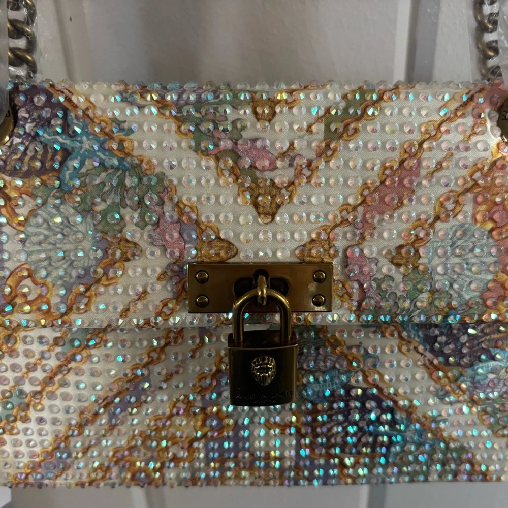 Kurt Geiger NWT The Brixton Seascape Iridescent Studded Bag W/Dustbag. - Picture 5 of 16